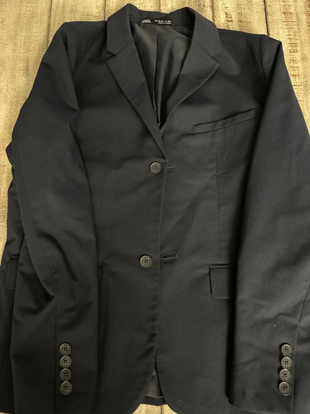 Zara Men’s Dark Blue Lightweight Single-Breasted Jacket